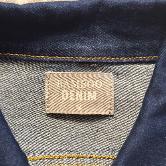 BAMBOO Dark Blue Denim Vest - Picture 2 of 4